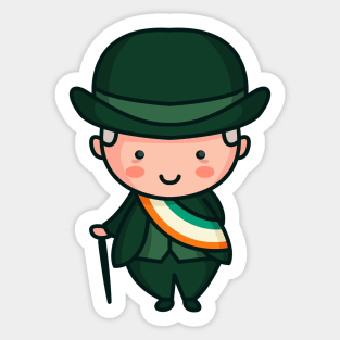 Kawaii Cute Irish Mayor Character Sticker